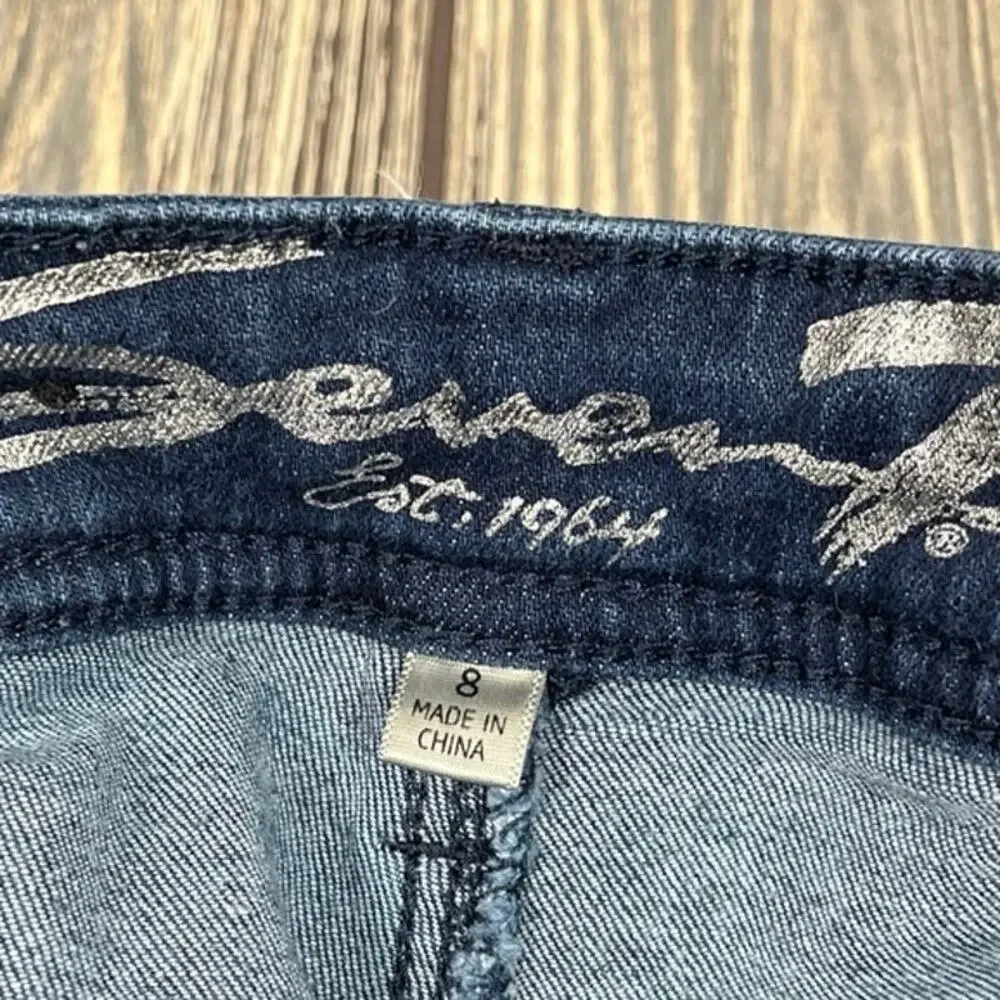 Seven7 Jeans‎ High Rise Ankle Skinny MY1450 Women Sz 8 Cropped Dark Wash